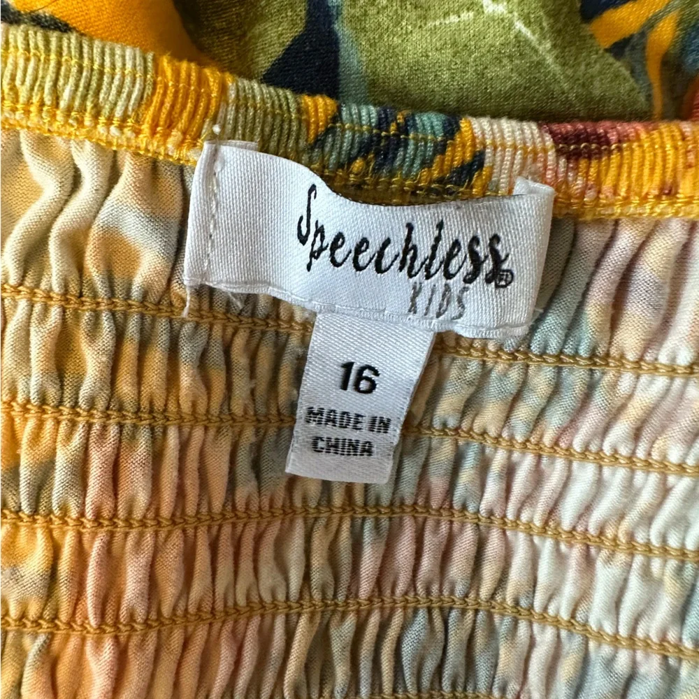Speechless Kids Tropical Floral Smocked Maxi Dress EUC Sz 16